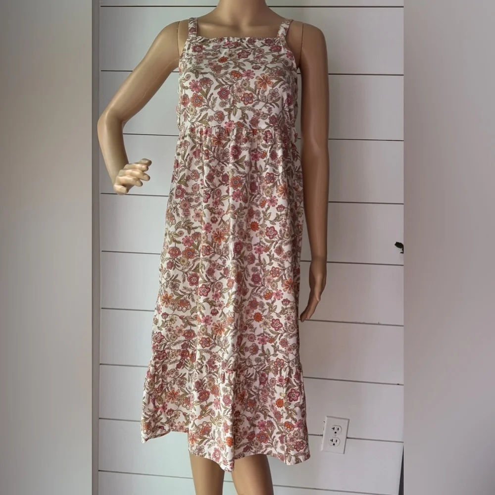 Old Navy Sleeveless Floral-Print Fit & Flare Midi Dress Sz XL (14/16)